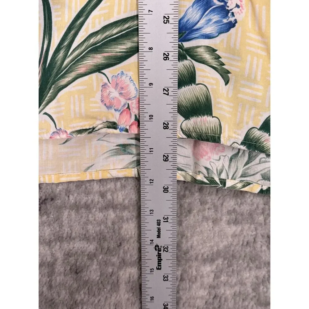 Vintage Reyn Spooner Hawaiian Shirt XL Mens Yellow Hibiscus Floral